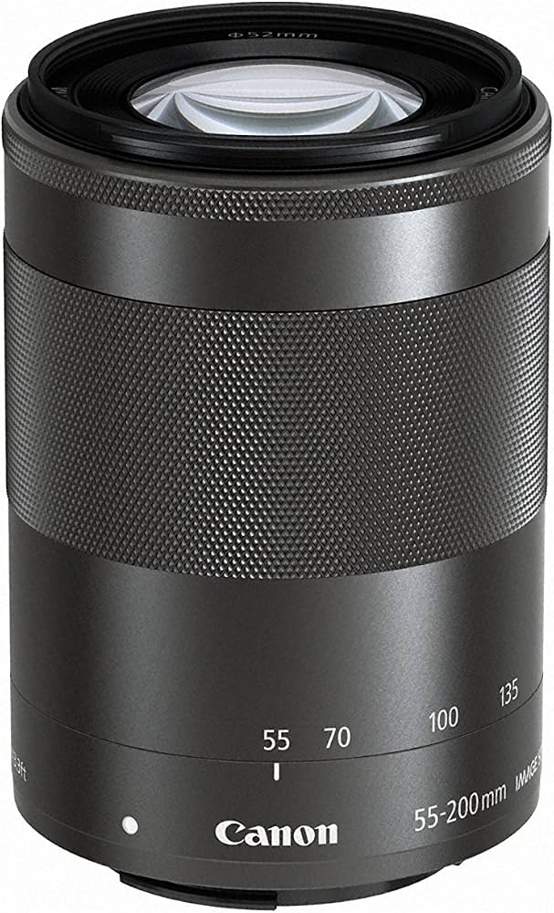 Canon EF-M 55-200mm f/4.5-6.3 IS STM Lens F4.5-6.3 (Black) (White Box)