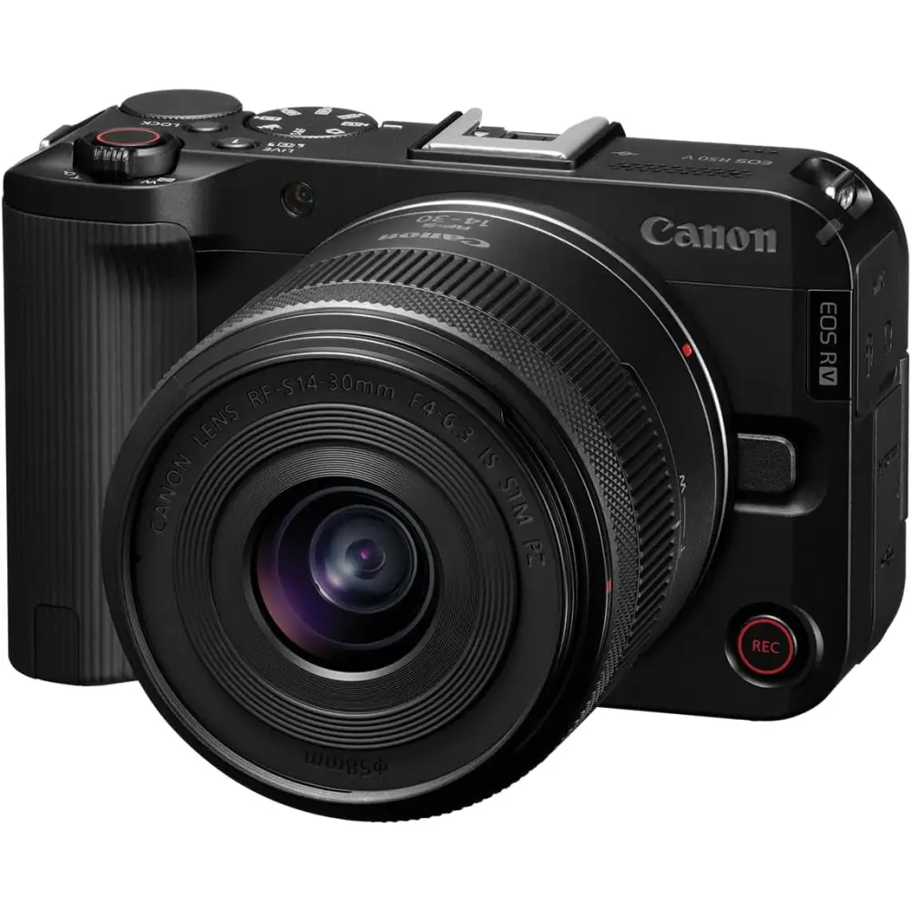 Canon EOS R50 V Mirrorless Camera with RF-S 14-30mm f/4.5-6.3 IS STM PZ Lens (Black)