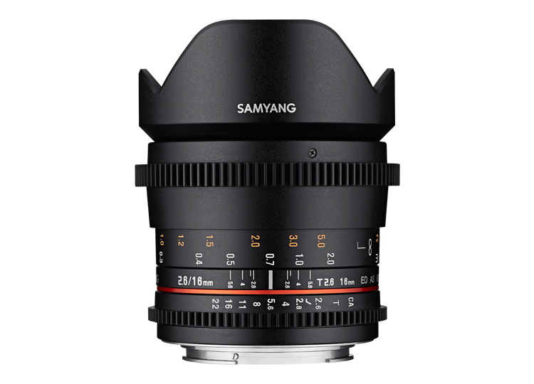 Samyang VDSLR 16mm T2.6 ED AS UMC Cine Lens for Sony E