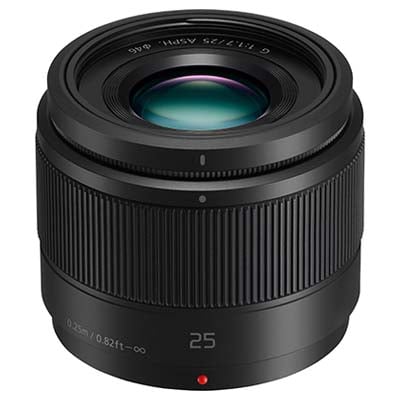 Panasonic 25mm f1.7 LUMIX G ASPH Black Lens - Micro Four Thirds Fit