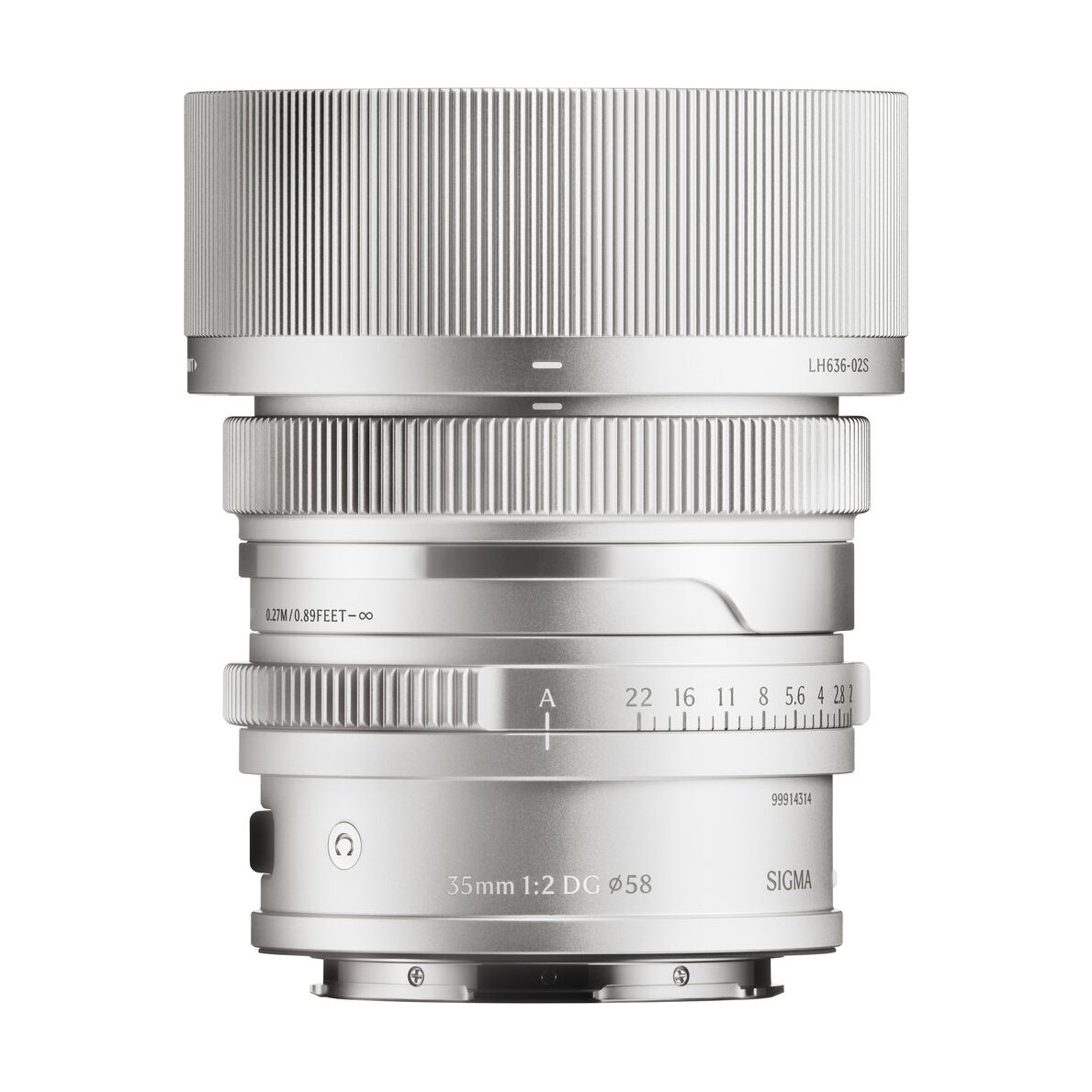 Sigma 35mm f2 DG Contemporary Lens for L-Mount - Silver