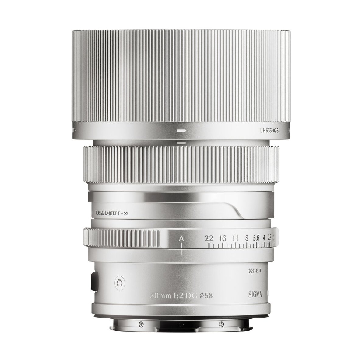 Sigma 50mm f2 DG Contemporary Lens for L-Mount - Silver