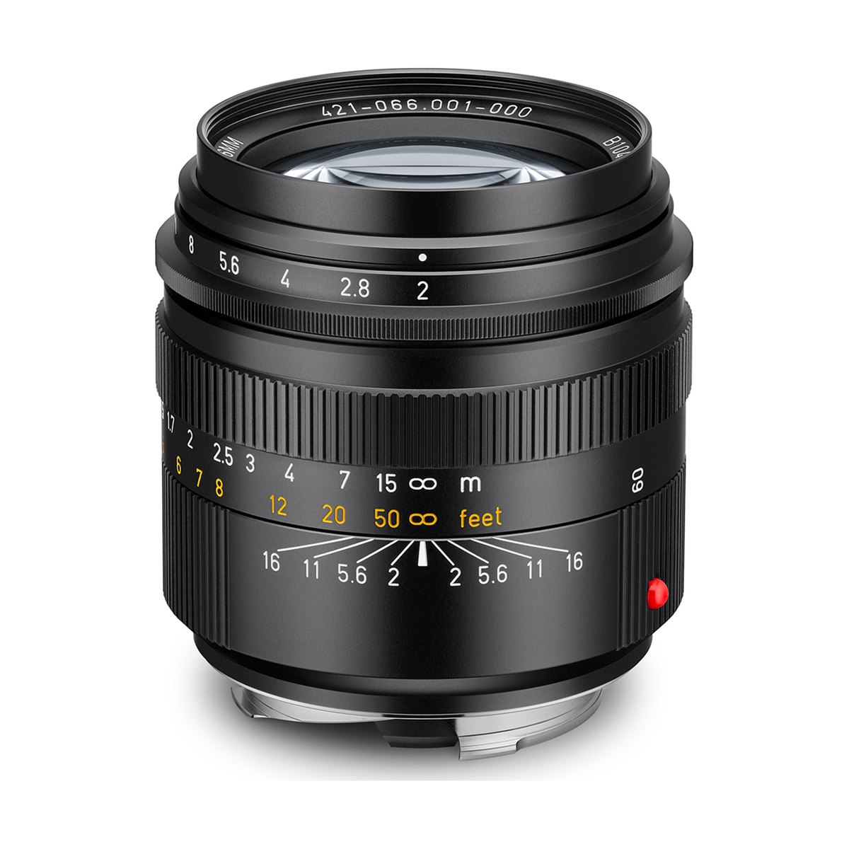 Leica 66mm f2 Summicron-M Lens - Black Anodised